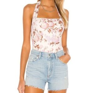🪷Paige/Revolve~Nola Halter Floral Bodysuit
